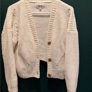 Hippie Rose Cream Button-Up Cardigan